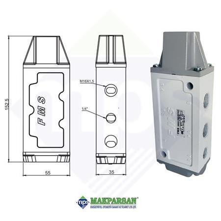 DORSE FREN KESİCİ VALF M16x1.5 FMS MARKA