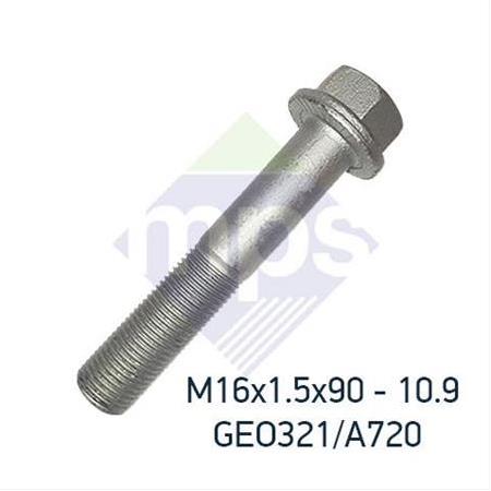M16x1.5x90 ŞASİ CİVATASI FLANŞLI TIRTILLI TAM DİŞ 10.9