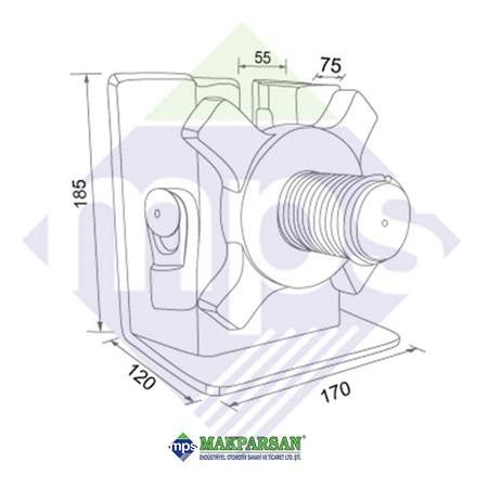 50 ARKA KONTEYNER KİLİT KOMPLE TIRSAN TİP