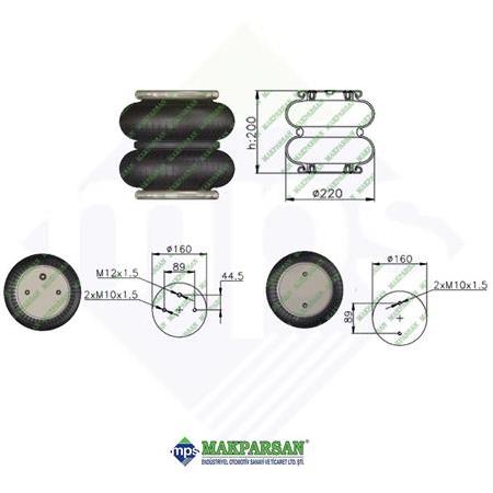 2B220-08/2 KATLI KÖRÜK ÇAPRAZ DELİK