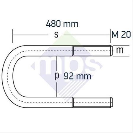AS950/26200/26235 ARKA BAĞLANTI M20×1.5/92x480